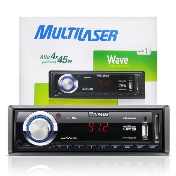 Mp3 Player Automotivo Usb Sd Wave Multilaser Auto Radio Fm